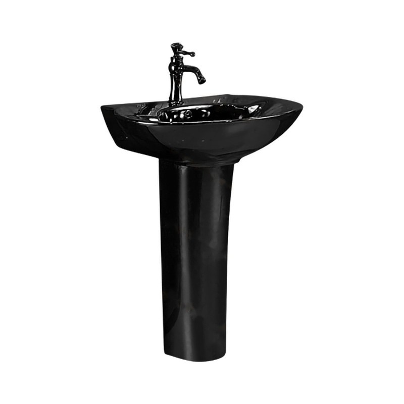 LT-310P-CG-BL black pedestal-basins