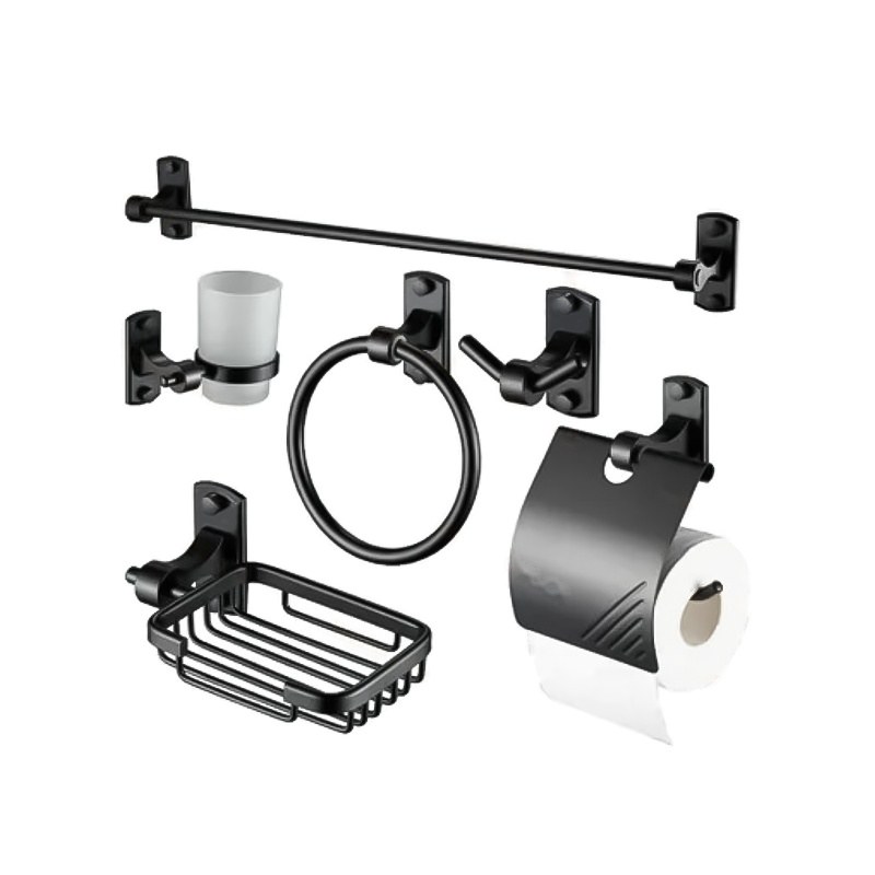 LT-AL8700-6-B bathroom hardware set, towel bar, bath accessory
