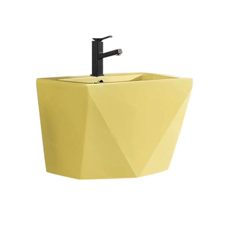 LT-507-M-Y gold wall-hung-basins