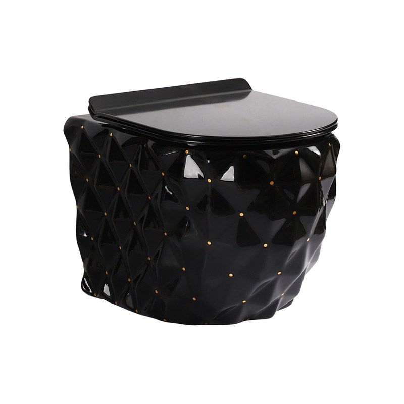 LT-WHT4020-CG-BLG1 black wall-hung-toilets