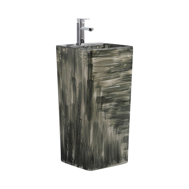 LT-309-DP-CT190 black pedestal-basins