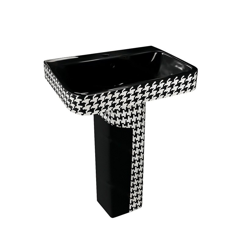 LT-354P-CG-BL1 black pedestal-basins