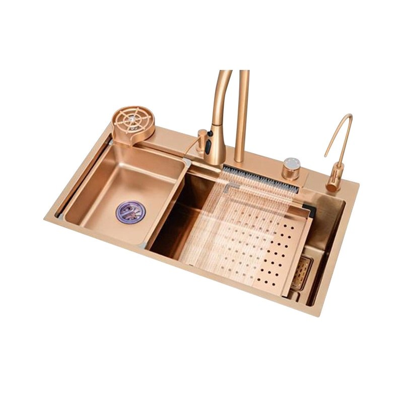 LT-6845FA1LS-Rose-golden kitchen sink, stainless sink, wash basin sink