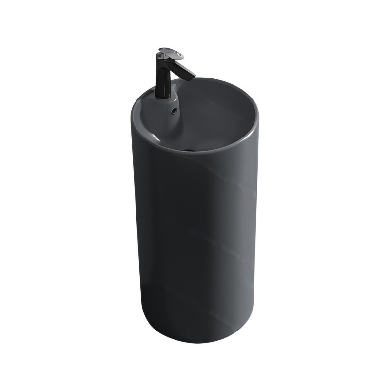 LT-381-M-DG black pedestal-basins
