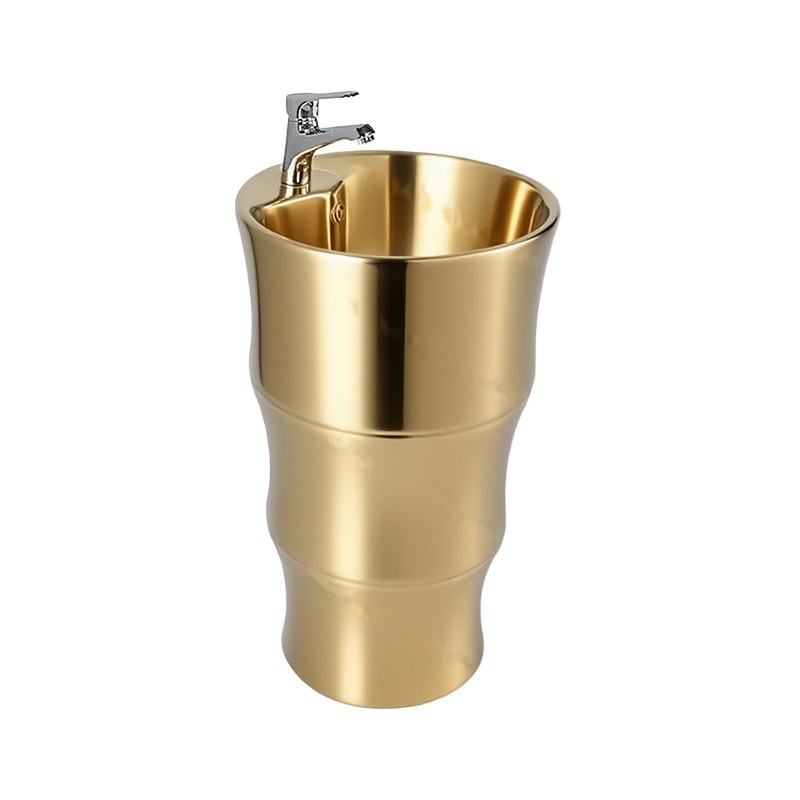 LT-366-GI-PG gold pedestal-basins