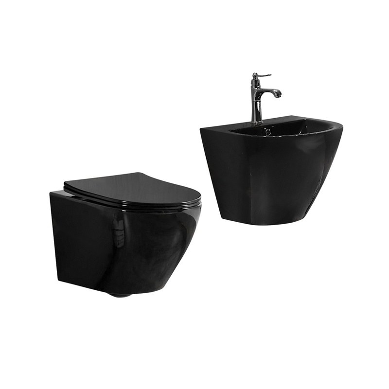LT-450W-CG-BL-----LT-501-CG-BL white wall-hung-toilet-suites