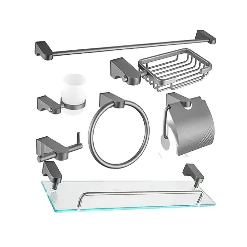 LT-AL8100-7A-GR bathroom hardware set, towel bar, bath accessory