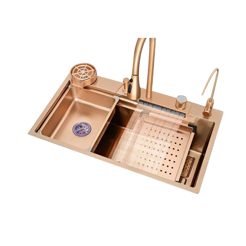 LT-6245FA1LS-Rose-golden kitchen sink, stainless sink, wash basin sink