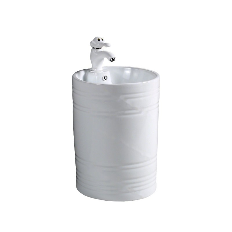 LT-386B white pedestal-basins