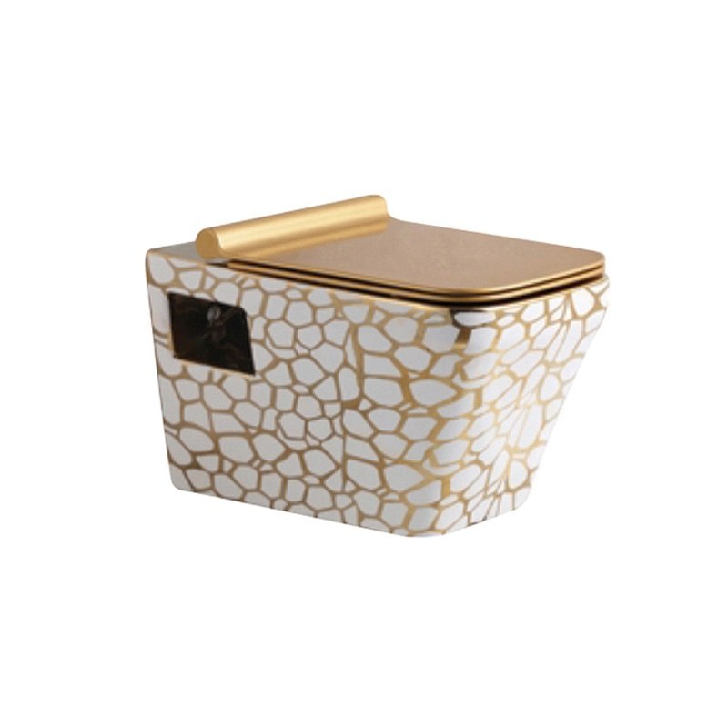 LT-WHT4053-GID-CT-2 patterned wall-hung-toilets