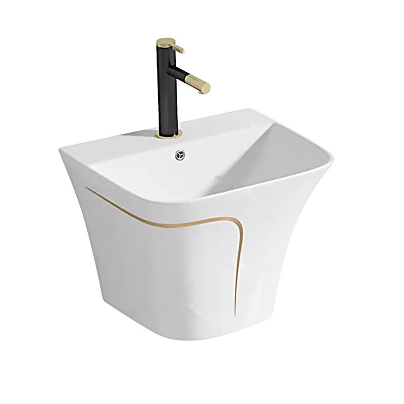 LT-587-CG-GL white wall-hung-basins