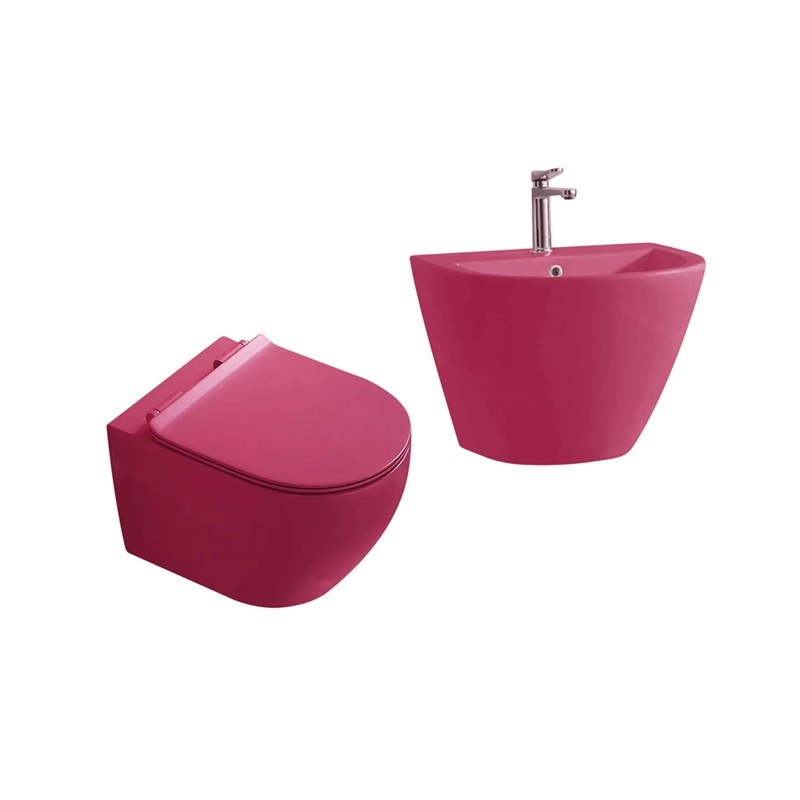 LT-450W-M-PR-----LT-501-M-PR white wall-hung-toilet-suites