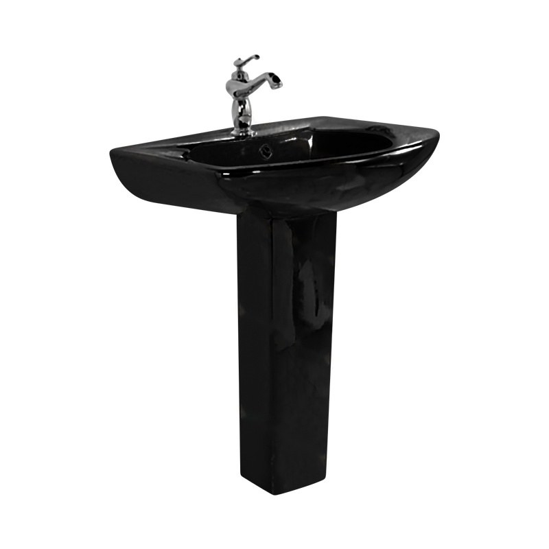 LT-316P-CG-BL black pedestal-basins