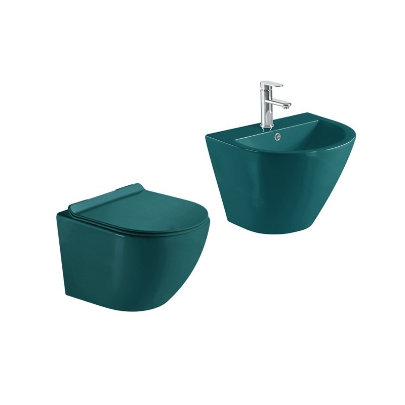 LT-450W-CG-BG-----LT-501-CG-BG white wall-hung-toilet-suites