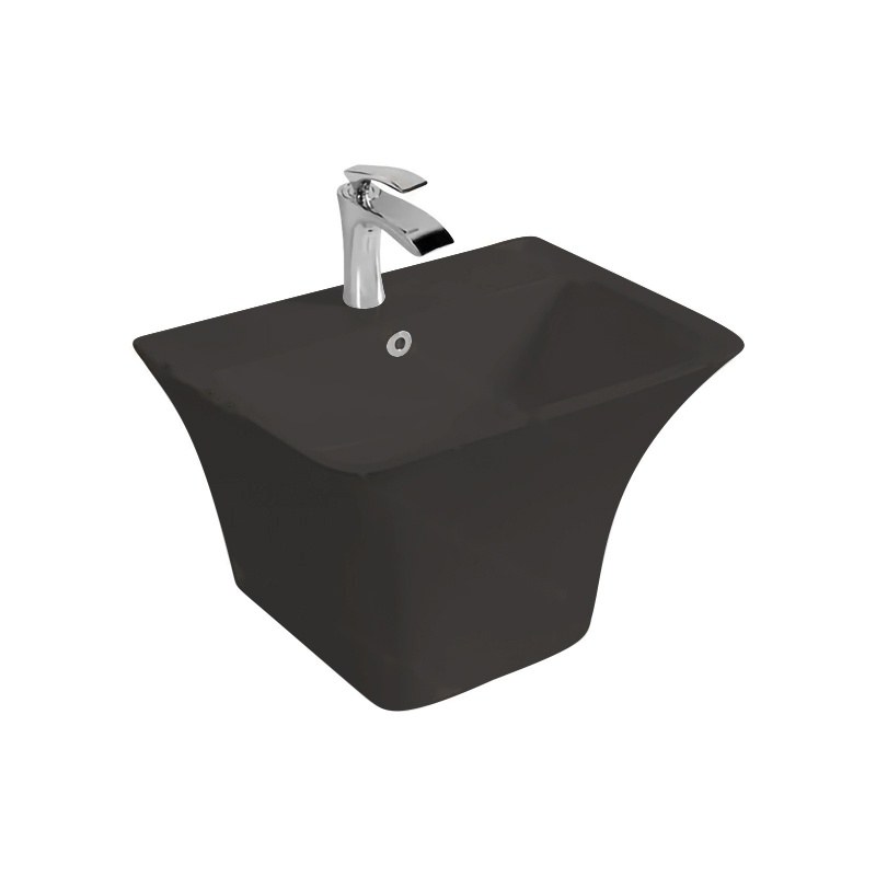 LT-5164-M-BL black wall-hung-basins