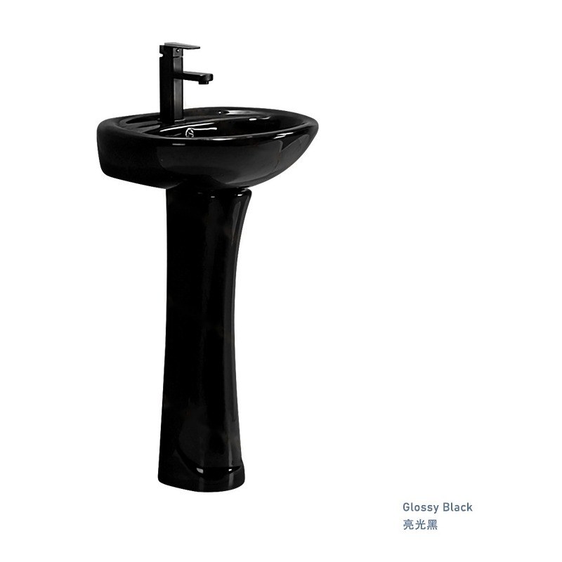 LT-322P-CG-BL black pedestal-basins