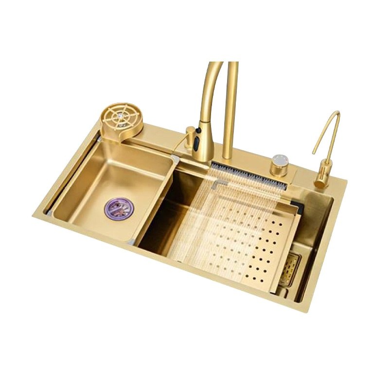 LT-8045FA1LS-Gold kitchen sink, stainless sink, wash basin sink