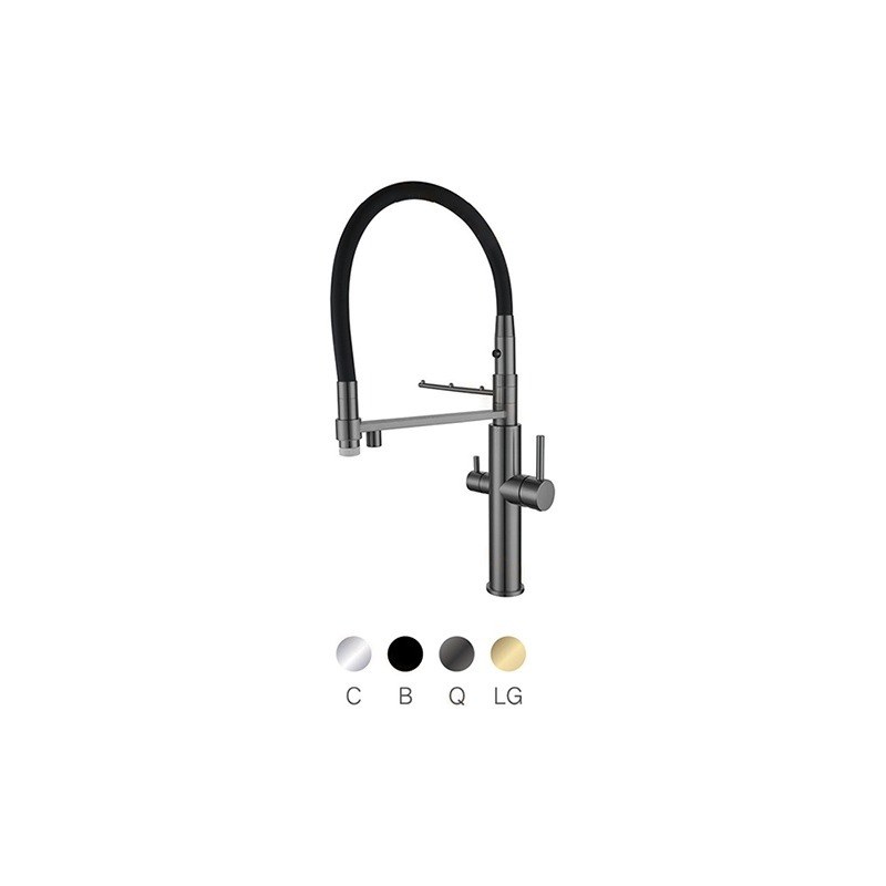 LT-10033-BRA-TCCLSSCLRLT kitchen faucet, kitchen mixer tap, sink faucet
