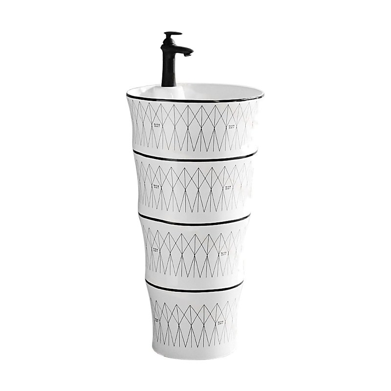 LT-301-DC-1 white pedestal-basins