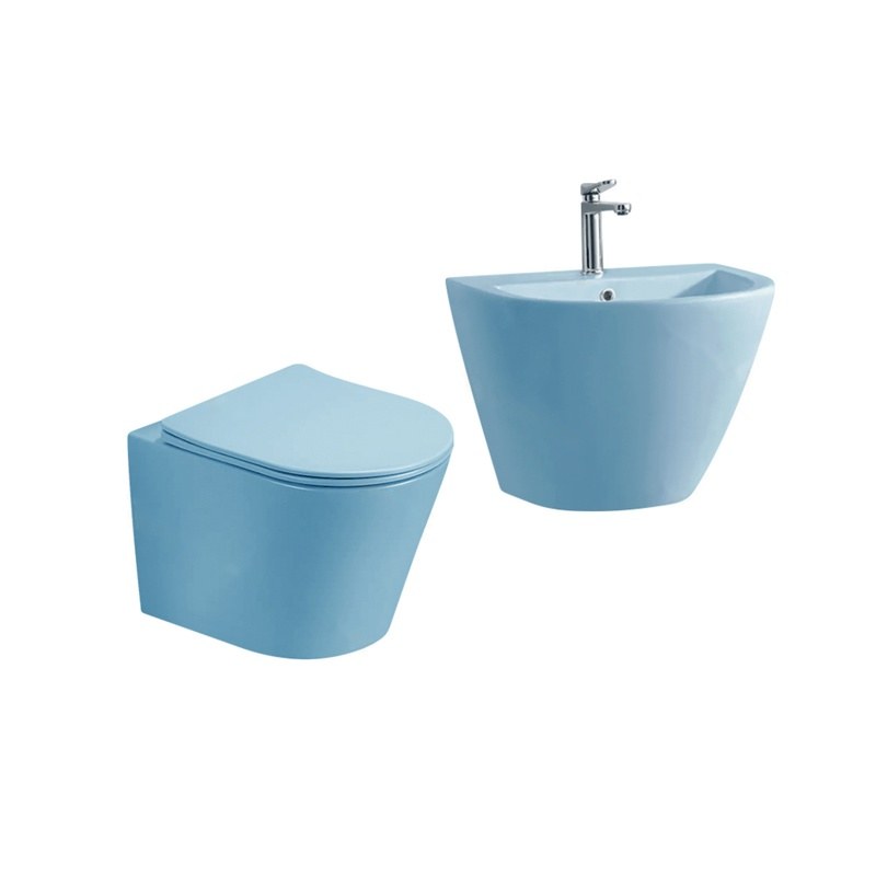LT-452W-M-GB------LT-501-M-GB white wall-hung-toilet-suites
