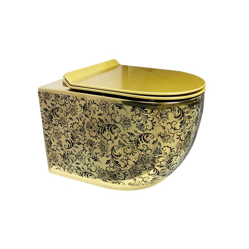 LT-450W-GID-GBL1 gold wall-hung-toilets