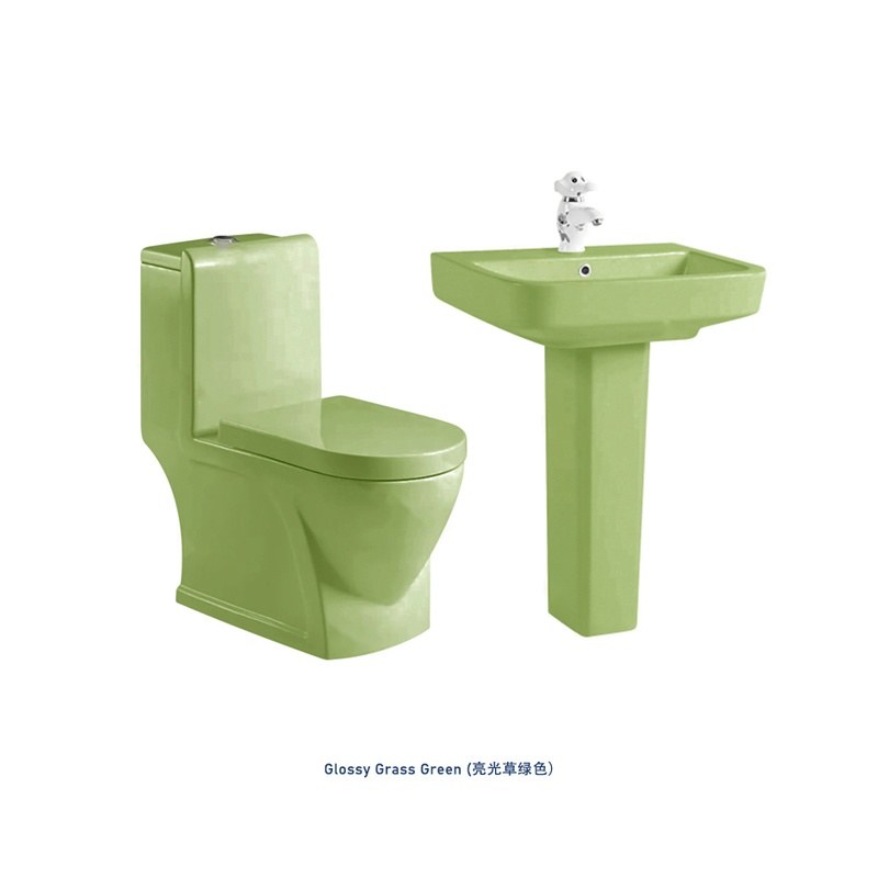 LT-1087-CG-GG-----LT-350P-CG-GG white two-piece-toilet-suites