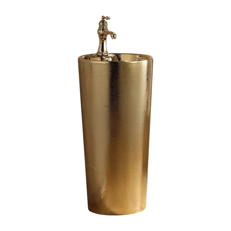 LT-321-FP-GI-PG gold pedestal-basins