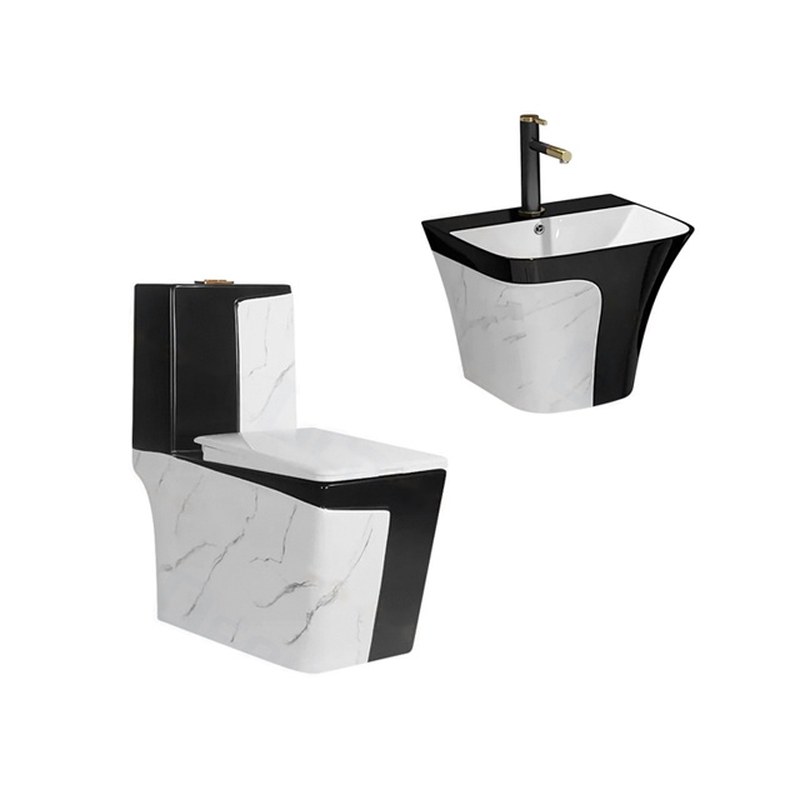LT-1109-DP-WBL-----HP587-DP-WBL patterned one-piece-toilets