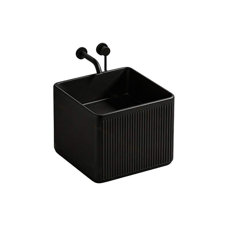 LT-5198-M-BL black wall-hung-basins