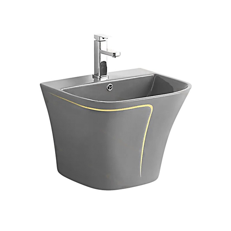 LT-587-CG-DGGL grey wall-hung-basins