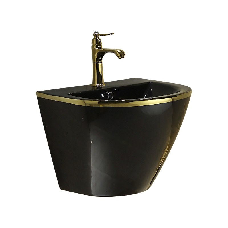 LT-501-CG-BLGL black wall-hung-basins