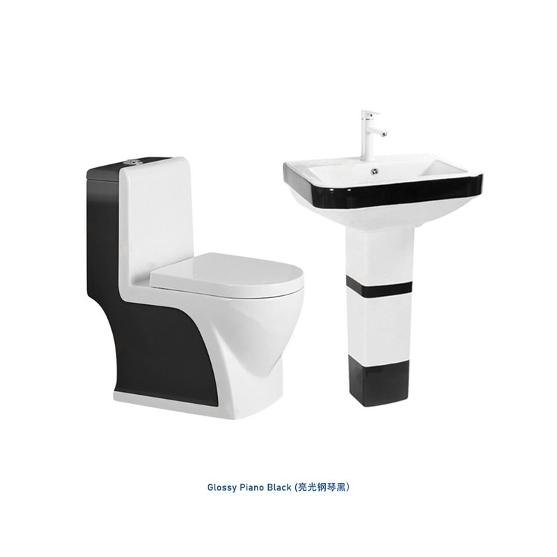 LT-1087-CG-WBL-----LT-350P-CG-WBL white two-piece-toilet-suites