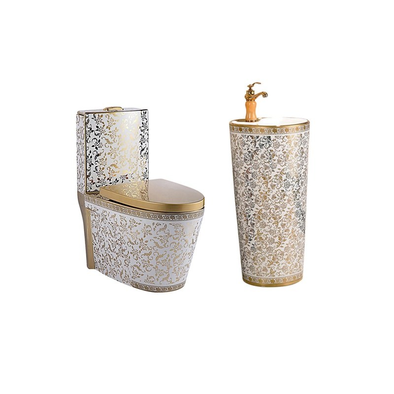 LT-1086-GID-G1----LT-321-GID-G1 white two-piece-toilet-suites