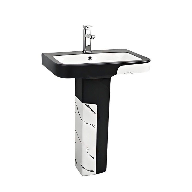 LT-354P-DP-WBL black pedestal-basins