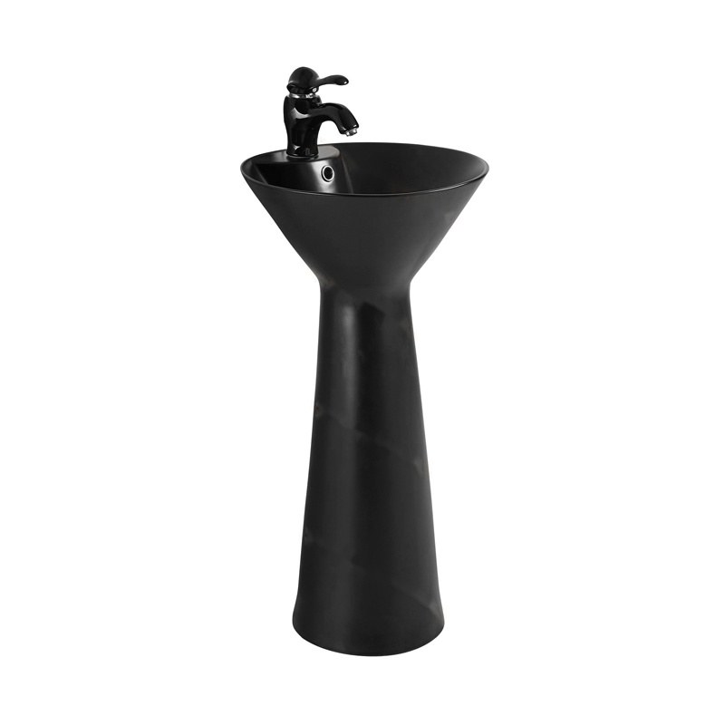 LT-333-M-BL black pedestal-basins