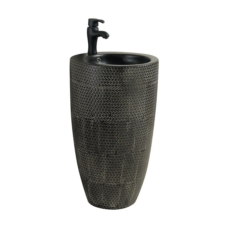 LT-311-HE-M-CT6 black pedestal-basins