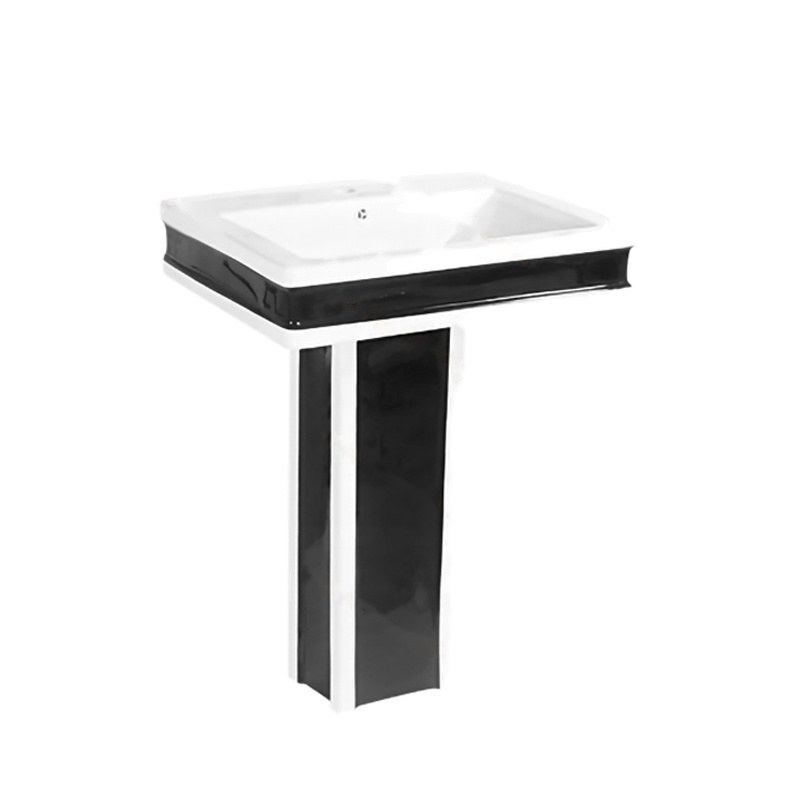 LT-328P-CG-WBL black pedestal-basins
