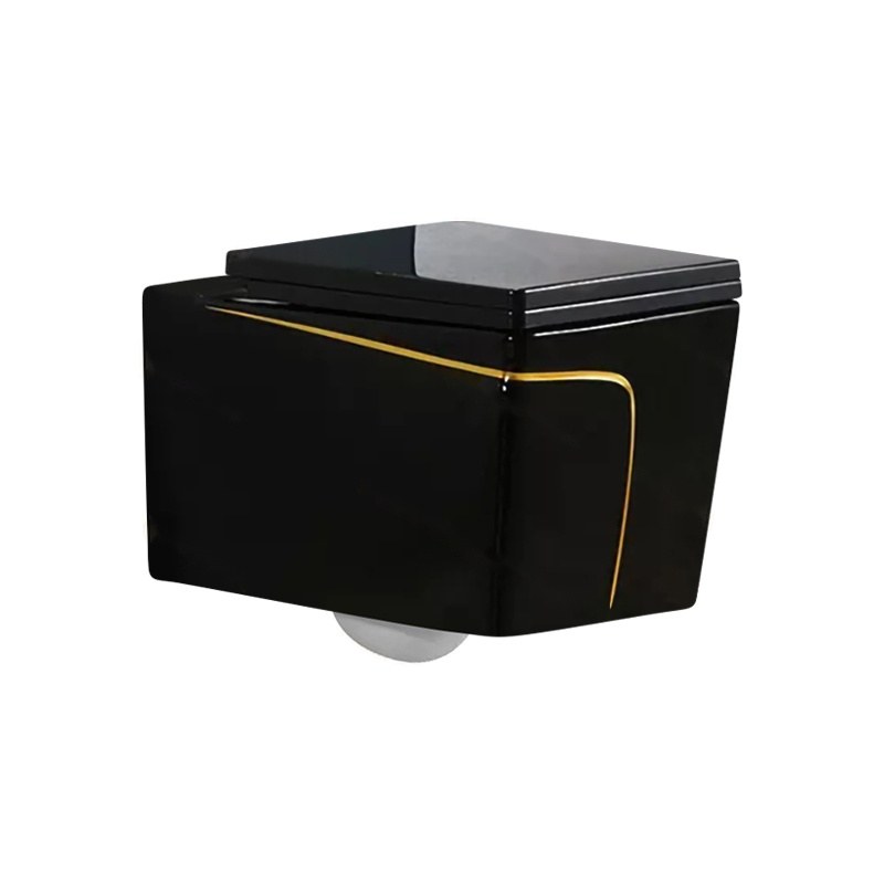 LT-WHT4028-CG-BLGL black wall-hung-toilets