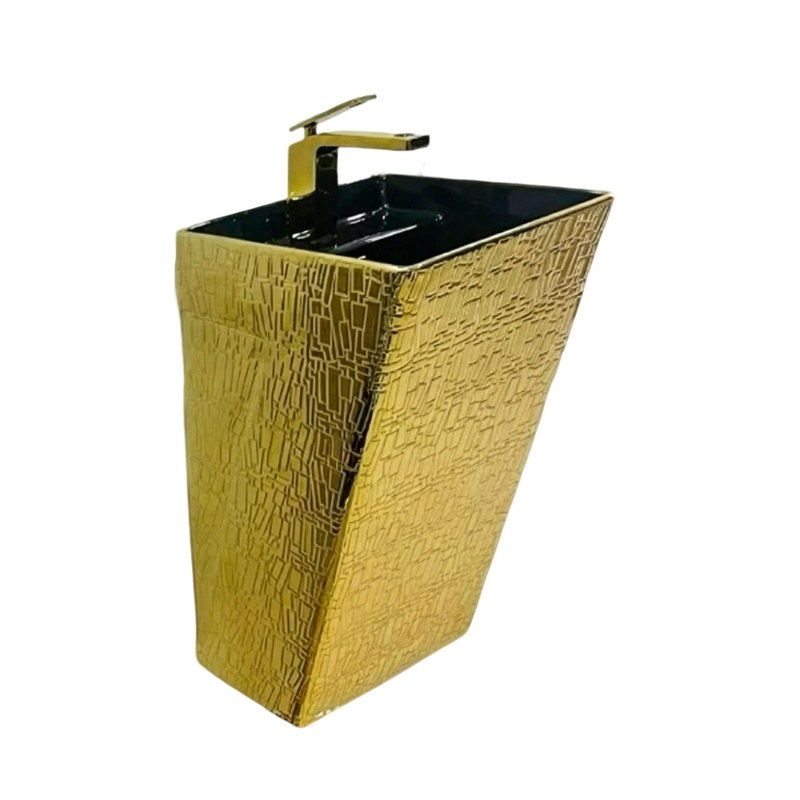 LT-584-GID-BLG gold wall-hung-basins