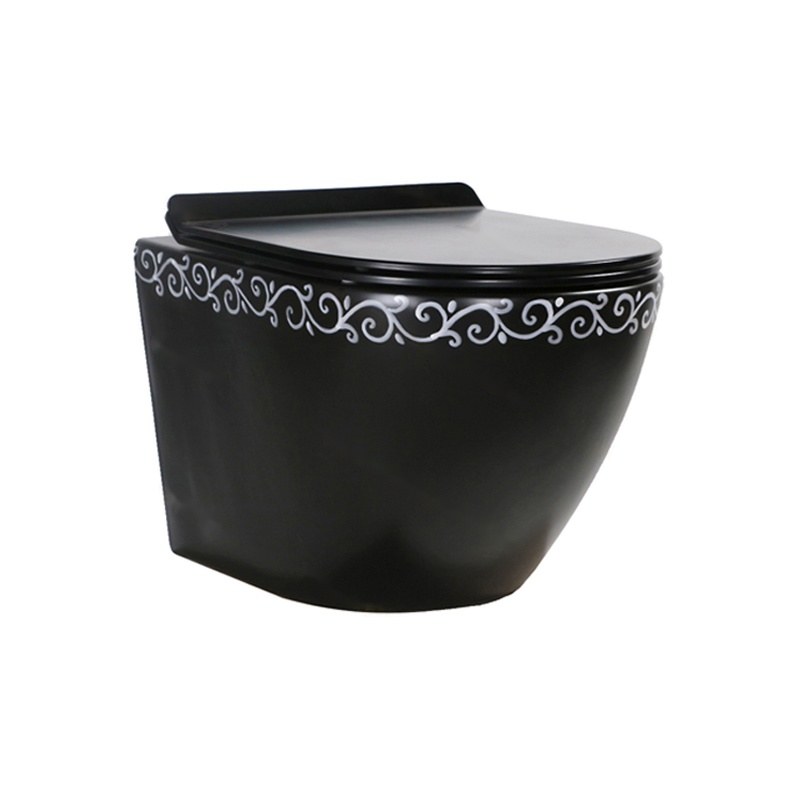 LT-450W-DC-BL1 black wall-hung-toilets