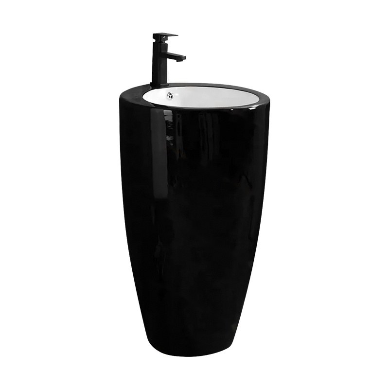 LT-311-CG-BLW black pedestal-basins
