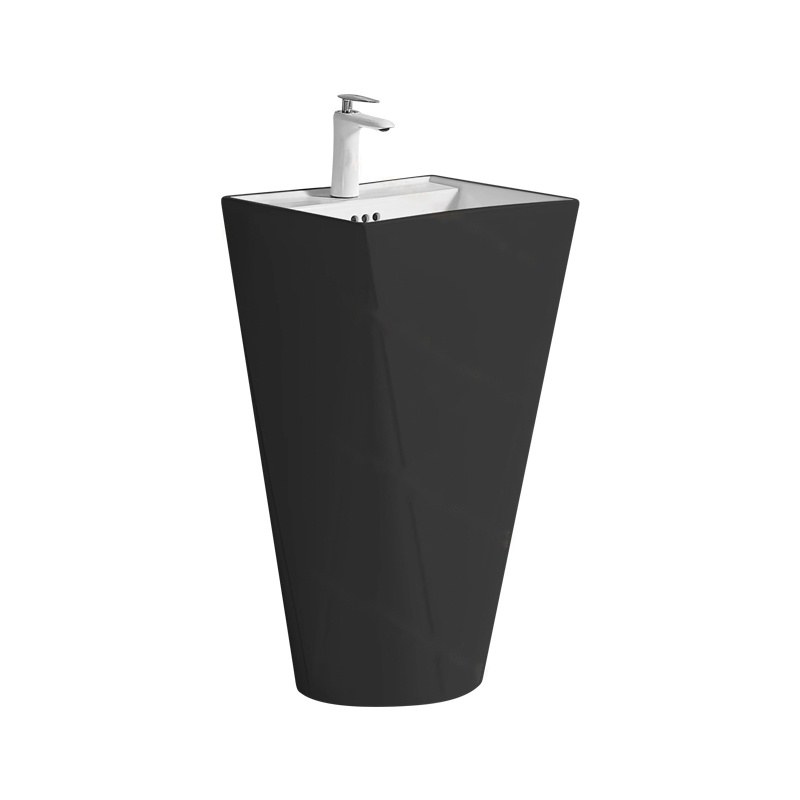 LT-390-M-BLW black pedestal-basins