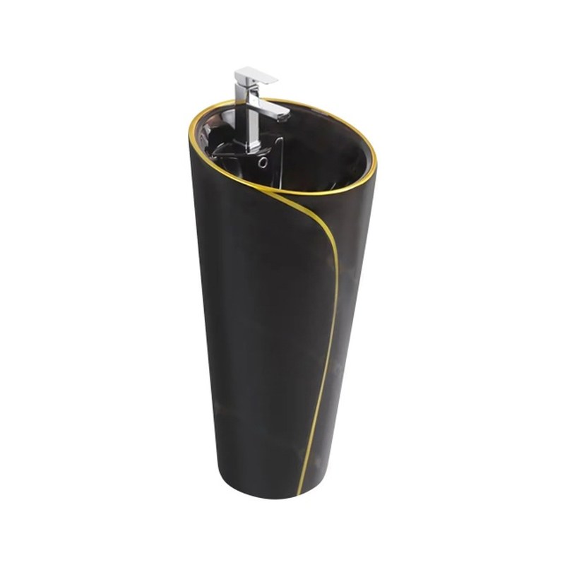LT-376-CG-BLGL black pedestal-basins