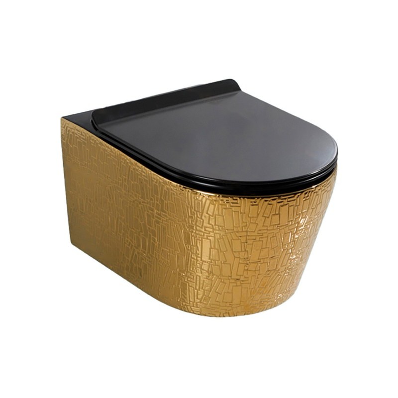 LT-452W-GI-BLPG gold wall-hung-toilets