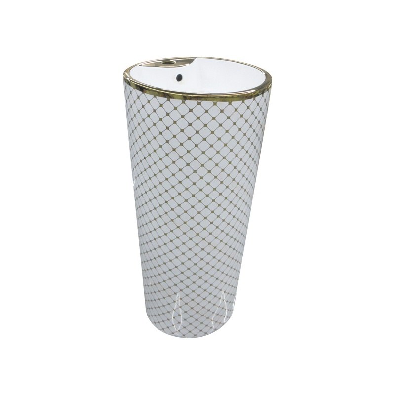 LT-321-GID-GW7 patterned pedestal-basins