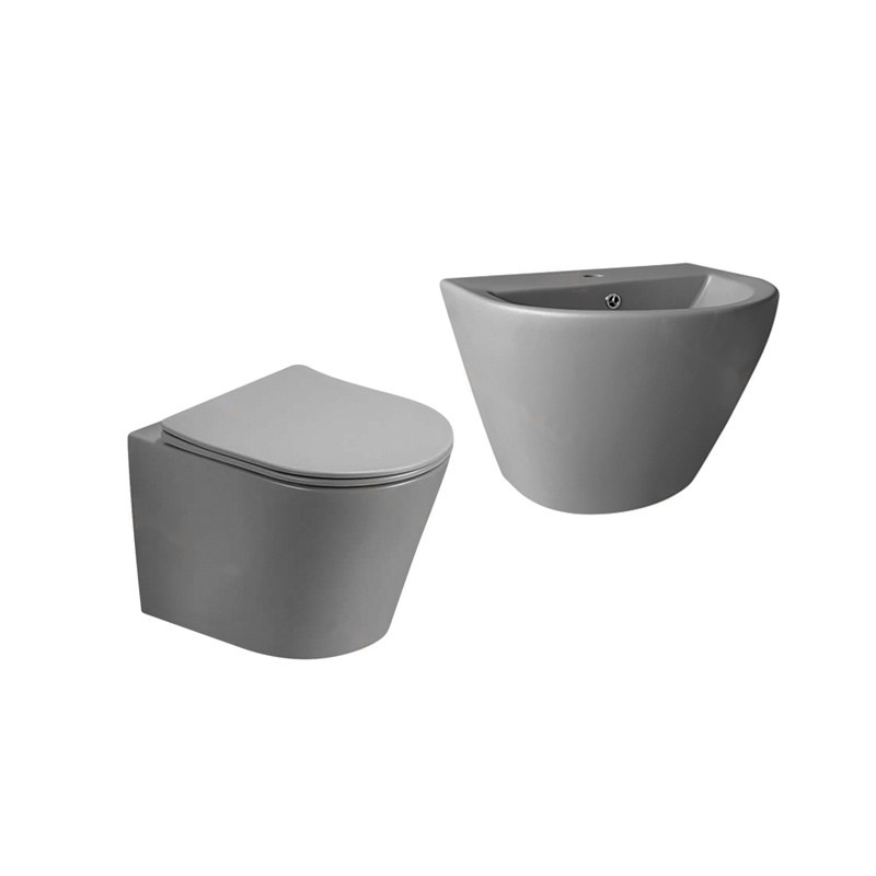 LT-452W-M-LG-----LT-501-M-LG white wall-hung-toilet-suites