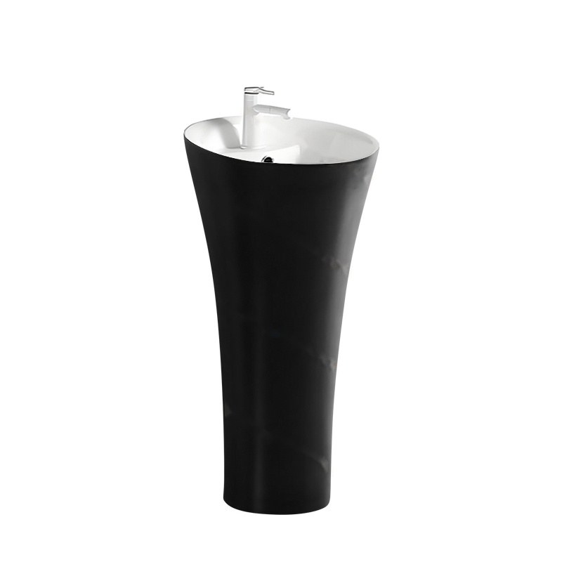LT-313-M-BLW black pedestal-basins