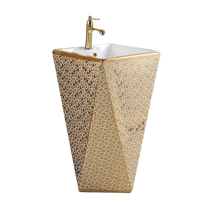 LT-307-GID-G1 gold pedestal-basins