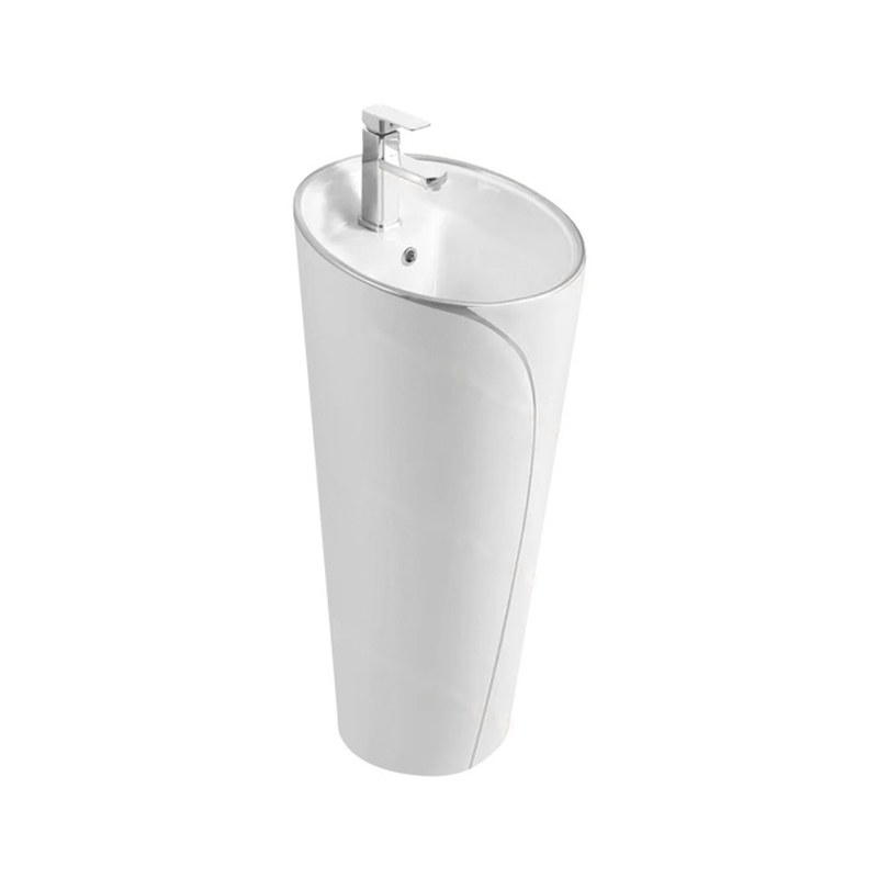 LT-376-CG-SGL white pedestal-basins