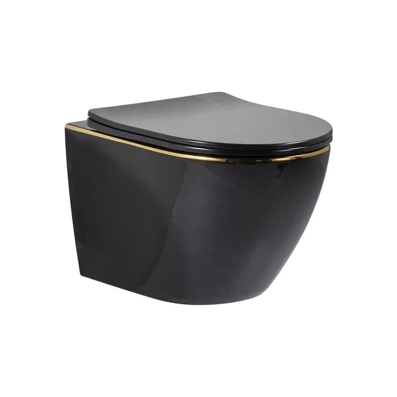 LT-450W-CG-BLGL black wall-hung-toilets
